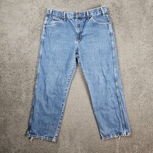 Dickies 9393RNB Mens Blue Relaxed Fit Straight Leg Denim Jean 34x30 Actual 34x27
